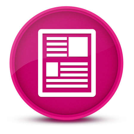 News luxurious glossy pink round button abstract illustrationの写真素材