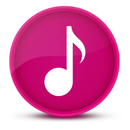 Music luxurious glossy pink round button abstract illustrationの写真素材