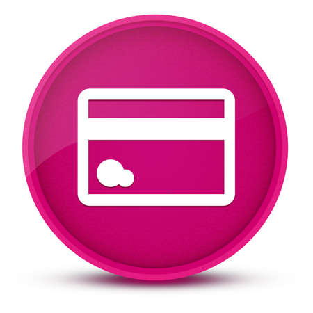 Credit Card luxurious glossy pink round button abstract illustrationの写真素材