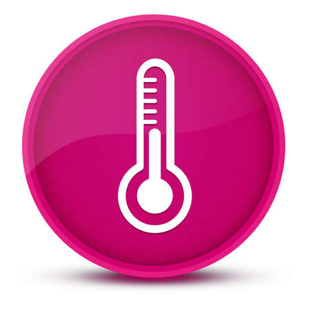 Thermometer luxurious glossy pink round button abstract illustrationの写真素材