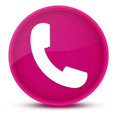 Phone luxurious glossy pink round button abstract illustrationの写真素材