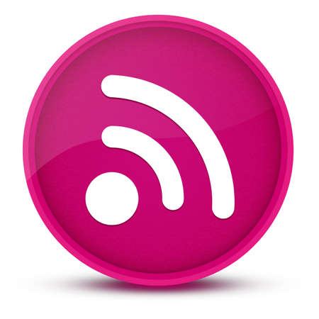 Network luxurious glossy pink round button abstract illustrationの写真素材
