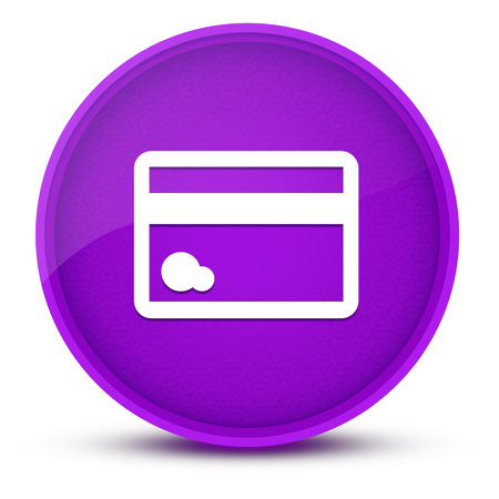Credit Card luxurious glossy purple round button abstract illustrationの写真素材
