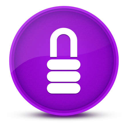 Lock luxurious glossy purple round button abstract illustrationの写真素材