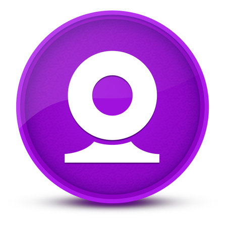 Camera luxurious glossy purple round button abstract illustrationの写真素材