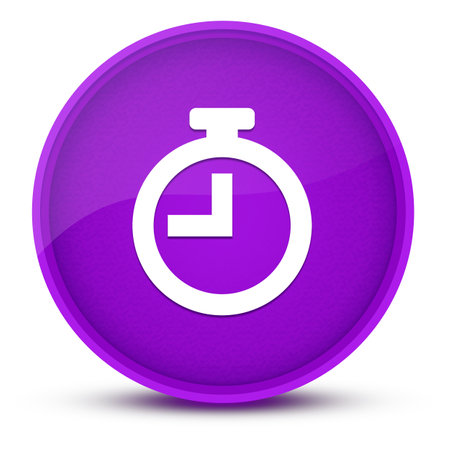Timer luxurious glossy purple round button abstract illustrationの写真素材