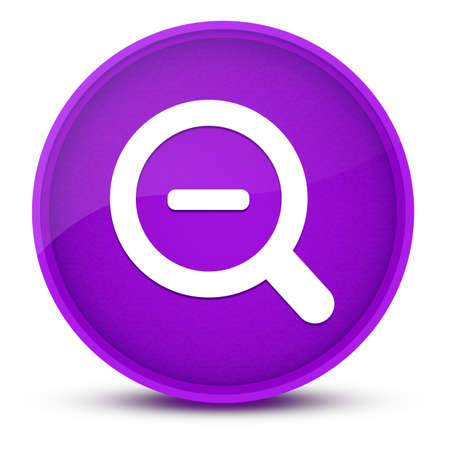 Zoom out luxurious glossy purple round button abstract illustrationの写真素材