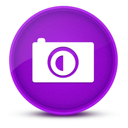 Photo camera luxurious glossy purple round button abstract illustrationの写真素材
