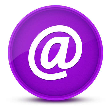 Emaill address luxurious glossy purple round button abstract illustrationの写真素材