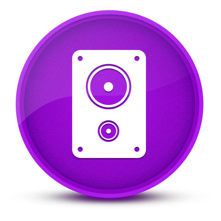 Stereo luxurious glossy purple round button abstract illustrationの写真素材
