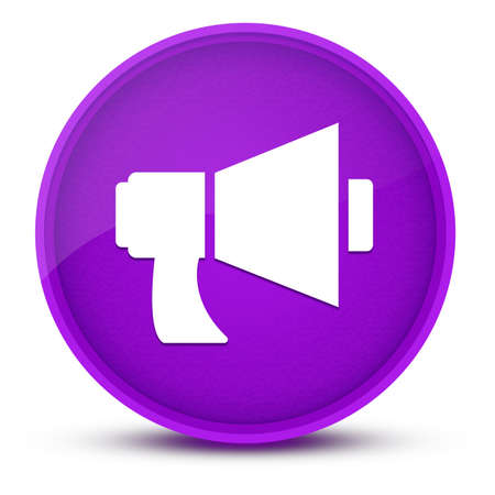 Magaphone luxurious glossy purple round button abstract illustrationの写真素材