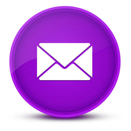 Inbox luxurious glossy purple round button abstract illustrationの写真素材