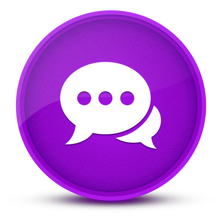 Message luxurious glossy purple round button abstract illustrationの写真素材