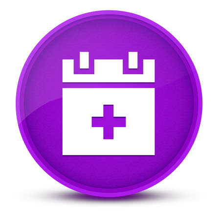 Add new schedule luxurious glossy purple round button abstract illustrationの写真素材