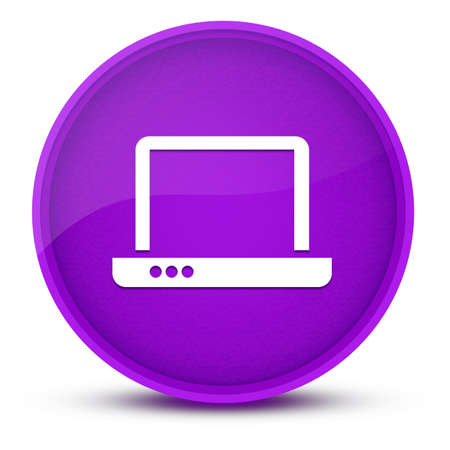 Laptop luxurious glossy purple round button abstract illustrationの写真素材
