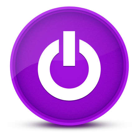 Engine Start luxurious glossy purple round button abstract illustrationの写真素材