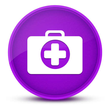 Medicine Bag luxurious glossy purple round button abstract illustrationの写真素材