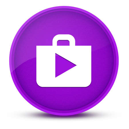 Shop luxurious glossy purple round button abstract illustrationの写真素材