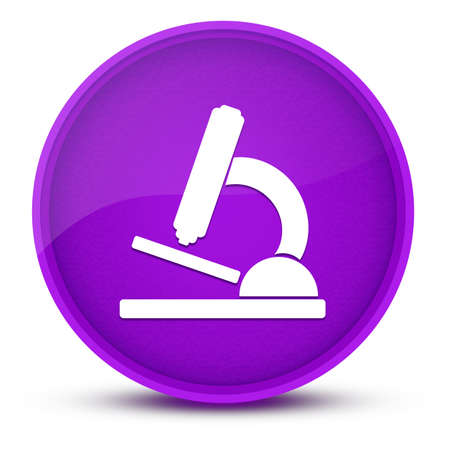 Microscope luxurious glossy purple round button abstract illustrationの写真素材