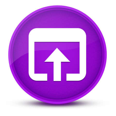 Open in browser luxurious glossy purple round button abstract illustrationの写真素材