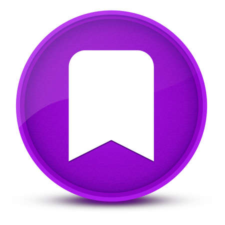 Bookmark luxurious glossy purple round button abstract illustrationの写真素材