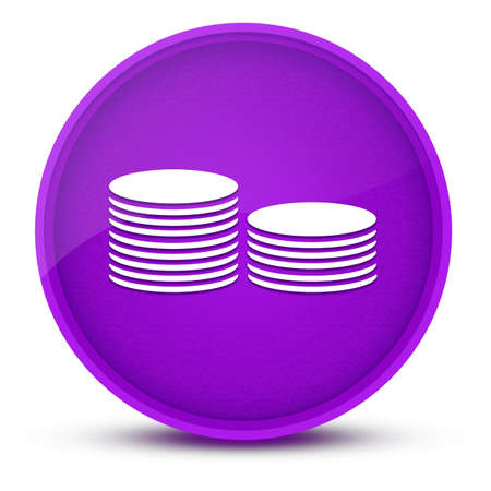 Coin Money luxurious glossy purple round button abstract illustrationの写真素材