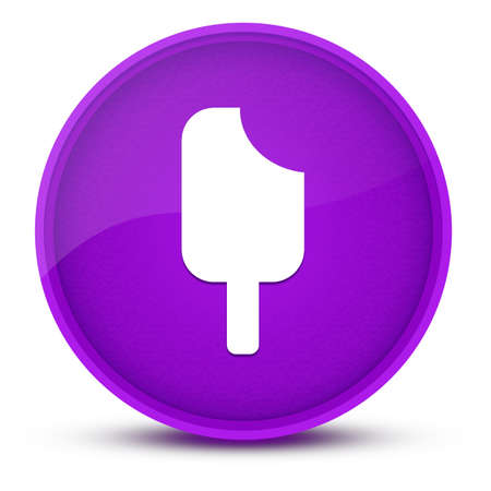 Stick ice cream luxurious glossy purple round button abstract illustrationの写真素材