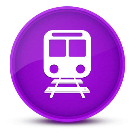 Train luxurious glossy purple round button abstract illustrationの写真素材