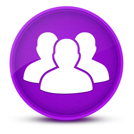 User group luxurious glossy purple round button abstract illustrationの写真素材