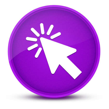Cursor luxurious glossy purple round button abstract illustrationの写真素材