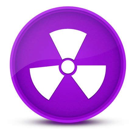 Radiation luxurious glossy purple round button abstract illustrationの写真素材