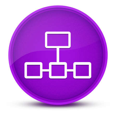 Network connection luxurious glossy purple round button abstract illustrationの写真素材