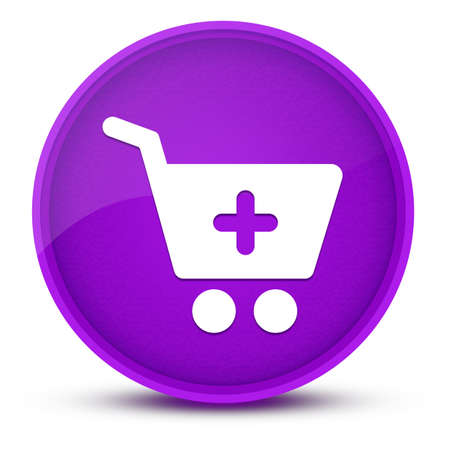 Add to shopping cart luxurious glossy purple round button abstract illustrationの写真素材