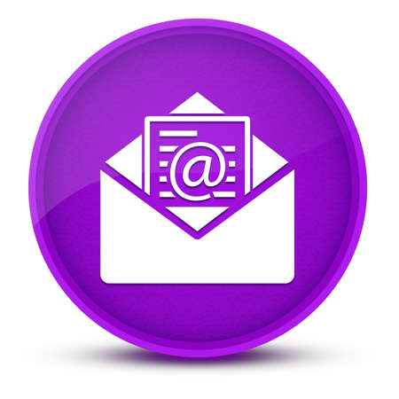 Newsletter email luxurious glossy purple round button abstract illustrationの写真素材