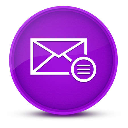 Email option luxurious glossy purple round button abstract illustrationの写真素材
