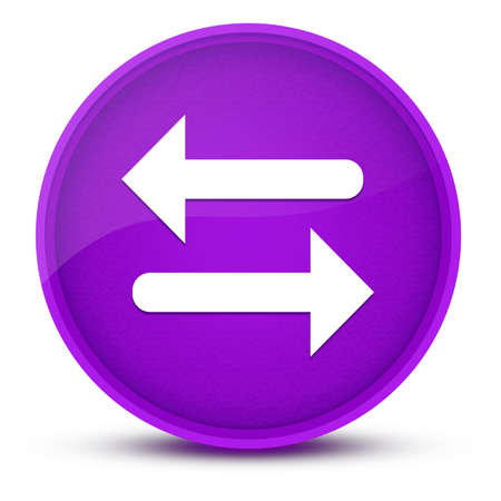 Transfer arrow luxurious glossy purple round button abstract illustrationの写真素材