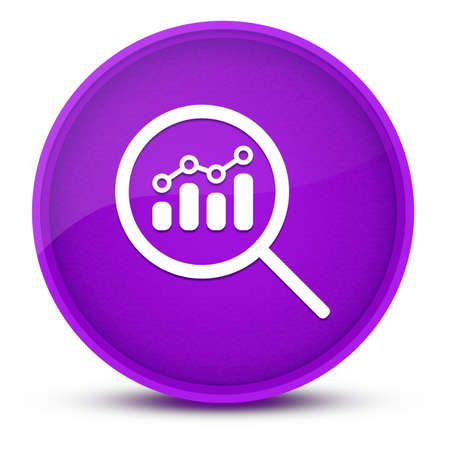 View financial analytics or metrics research luxurious glossy purple round button abstract illustrationの写真素材