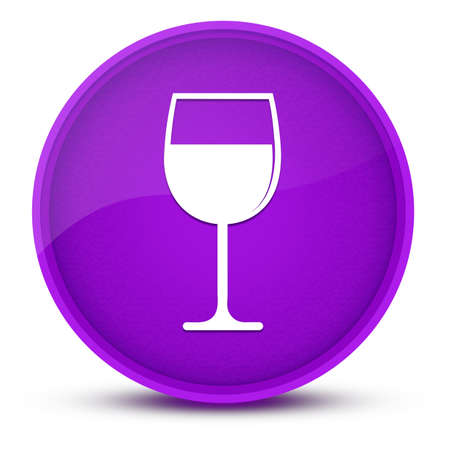 Wine glass luxurious glossy purple round button abstract illustrationの写真素材