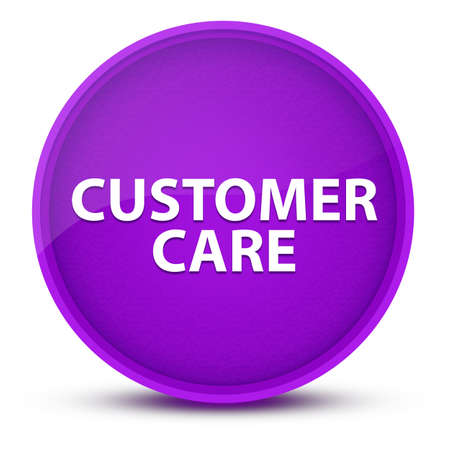 Customer Care luxurious glossy purple round button abstract illustrationの写真素材