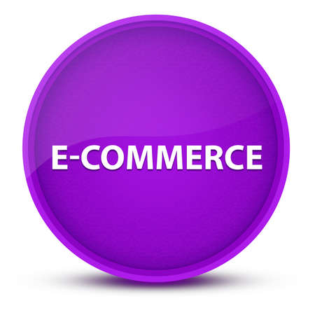 E-commerce luxurious glossy purple round button abstract illustrationの写真素材