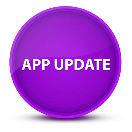 App Update luxurious glossy purple round button abstract illustrationの写真素材