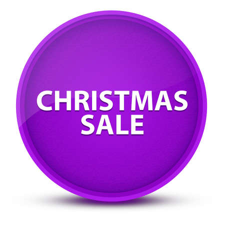 Christmas sale luxurious glossy purple round button abstract illustrationの写真素材