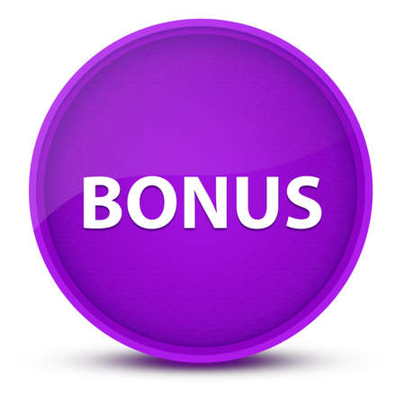 Bonus luxurious glossy purple round button abstract illustrationの写真素材