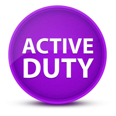 Active Duty luxurious glossy purple round button abstract illustrationの写真素材