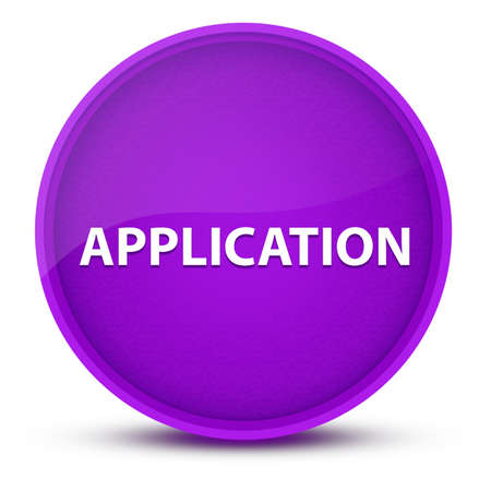 Application luxurious glossy purple round button abstract illustrationの写真素材