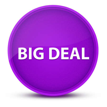 Big Deal luxurious glossy purple round button abstract illustrationの写真素材