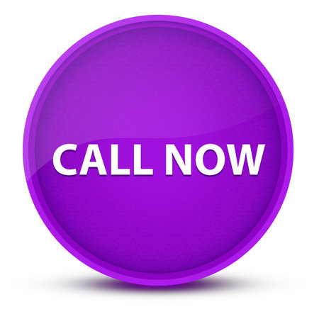 Call Now luxurious glossy purple round button abstract illustrationの写真素材