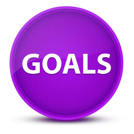Goals luxurious glossy purple round button abstract illustrationの写真素材