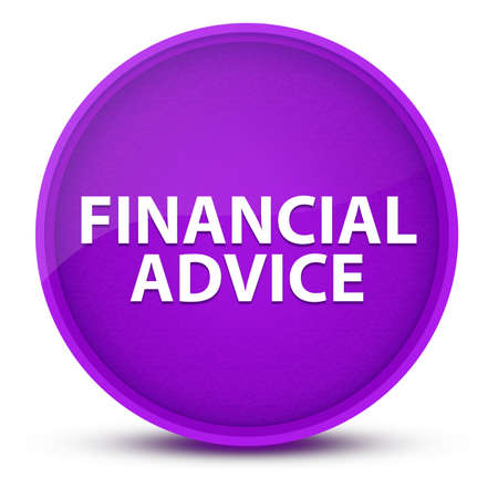 Financial Advice luxurious glossy purple round button abstract illustrationの写真素材