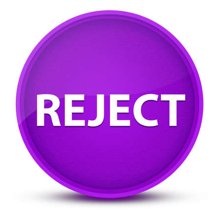 Reject luxurious glossy purple round button abstract illustrationの写真素材
